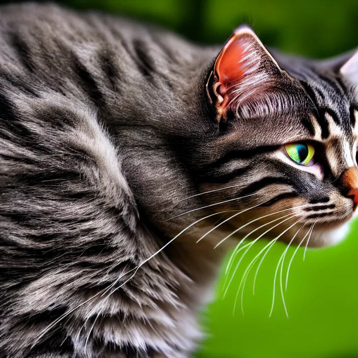 Image similar to full length photo of a cat with mear themed armour, highly detailed, 4 k, hdr, smooth, sharp focus, high resolution, award - winning photo