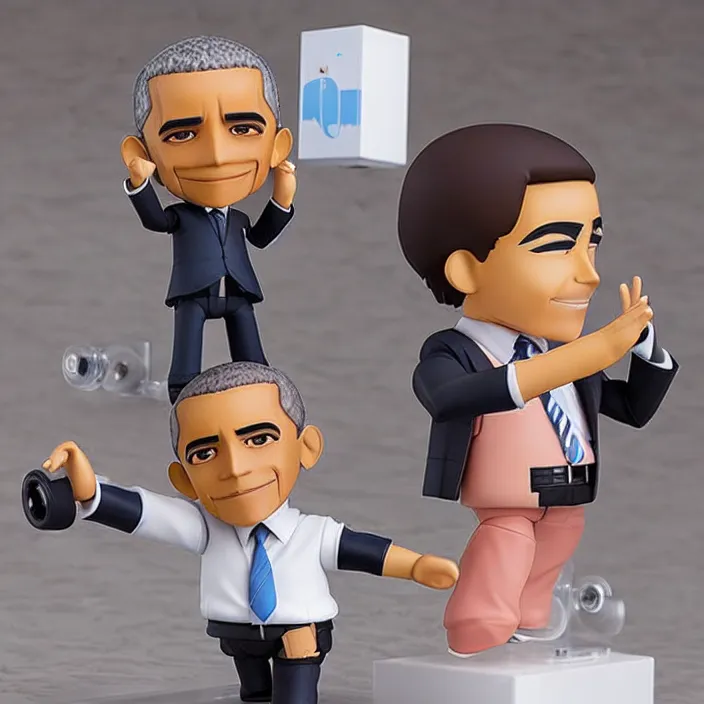 Image similar to Obama, An anime nendoroid of Obama, figurine, detailed product photo