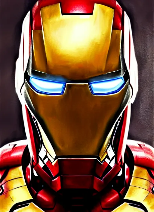 face painting iron man