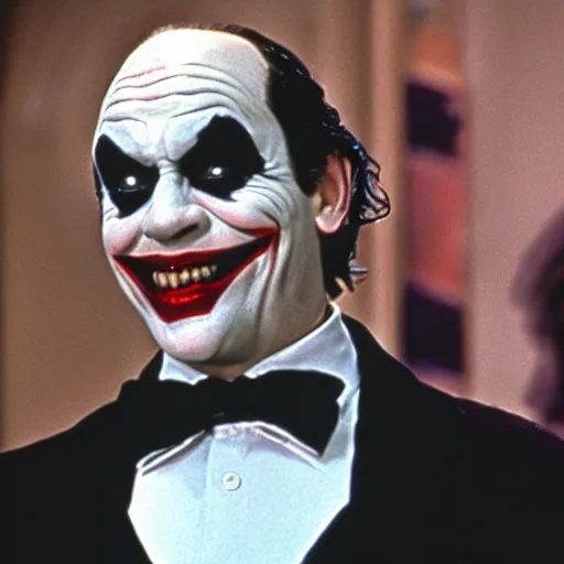 Image similar to george costanza as the joker in tim burton's batman ( 1 9 8 9 )