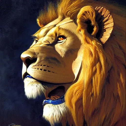 Aslan of Narnia Painting by Jenny Scholten van Aschat - Pixels