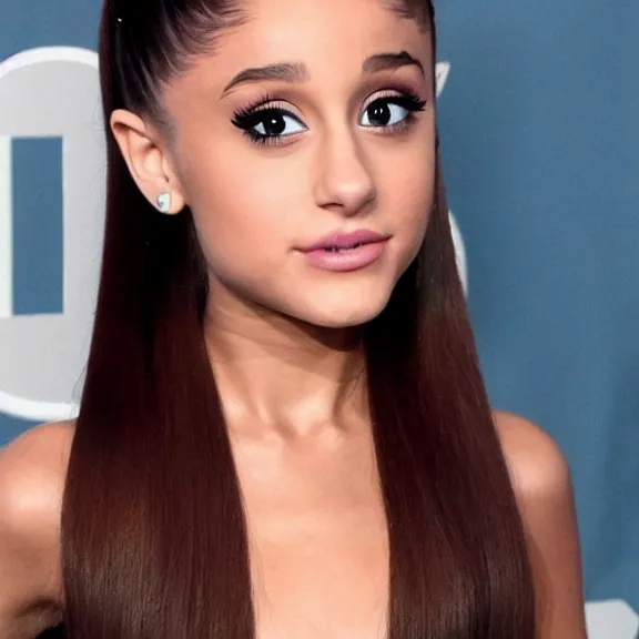 Image similar to ariana grande without makeup by tim burton