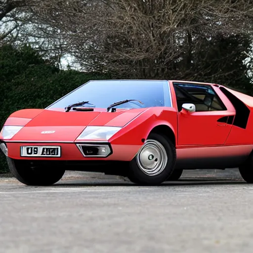 Image similar to 1966 car (((countach Audi Quattro sport))) round bulbous shapes