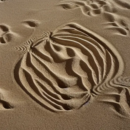 Prompt: fractal pattern in sand