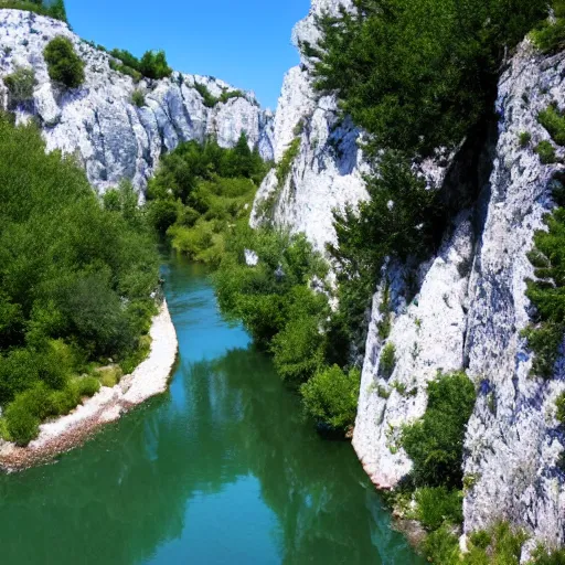 Prompt: photo of cetina river