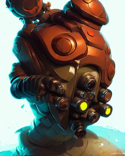 Image similar to a tiny creature with a huge power glove, bust shot, smooth, intricate, elegant, power aura, digital painting, artstation, concept art, sharp focus, illustration, art by justin gerard and josan gonzalez,