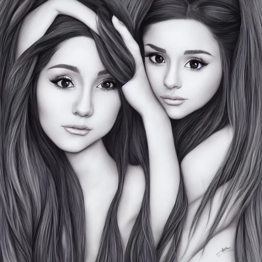 Image similar to Beautiful portrait of Ariana Grande, by artgerm