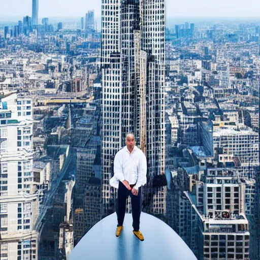 Prompt: a person standing on top of a tall building, a stock photo by Thomas Struth, shutterstock contest winner, superflat, national geographic photo, hyper realism, behance hd -1024