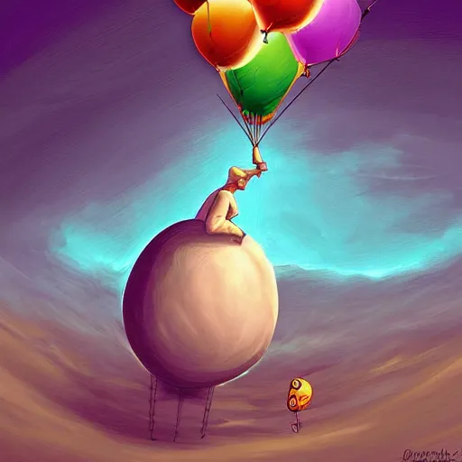 Image similar to god poking tge earth until it pops like a balloon, digital painting, pixv,