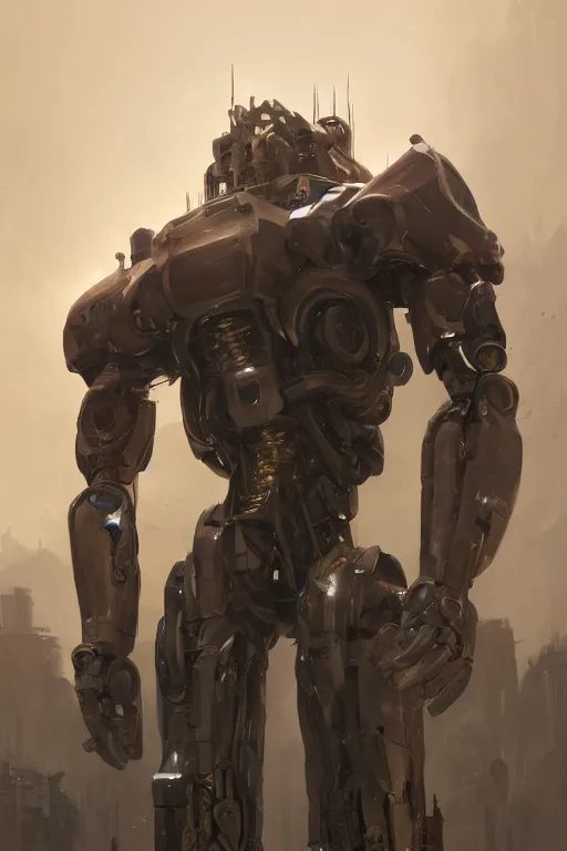 Prompt: a detailed portrait of a giant mechanical humanoid by Greg Rutkowski, Sung Choi, Mitchell Mohrhauser, Maciej Kuciara, Johnson Ting, Maxim Verehin, Peter Konig, final fantasy, Marco lense , 8k photorealistic, cinematic lighting, HD, high details, atmospheric , trending on artstation