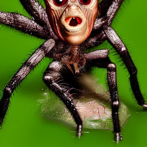 Image similar to gollum - faced spider