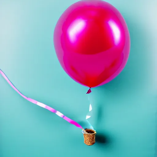 Image similar to a raspberry as a mylar helium balloon, studio lighting