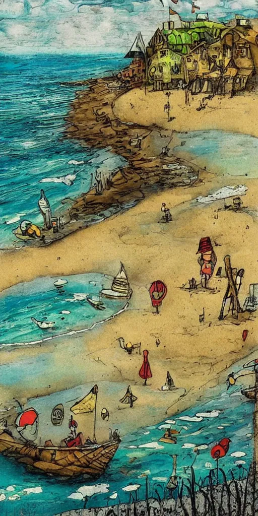 Image similar to a summer beach scene by alexander jansson