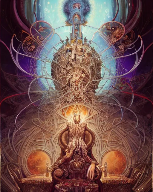 Image similar to a portrait of the hierophant, fantasy portrait made of fractals, ultra realistic, wide angle, intricate details, the fifth element artifacts, highly detailed by peter mohrbacher, hajime sorayama, wayne barlowe, boris vallejo, aaron horkey, gaston bussiere, craig mullins