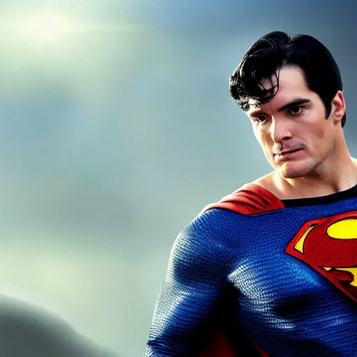 Image similar to superman comes face to face with homelander, artstation hall of fame gallery, editors choice, #1 digital painting of all time, most beautiful image ever created, emotionally evocative, greatest art ever made, lifetime achievement magnum opus masterpiece, the most amazing breathtaking image with the deepest message ever painted, a thing of beauty beyond imagination or words, 4k, highly detailed, cinematic lighting