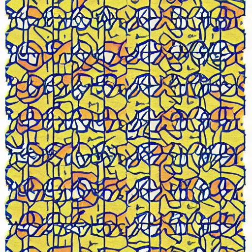 Image similar to fabric pattern of a meeple