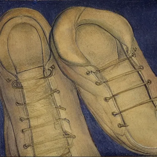 Prompt: A Pair of Running Shoes by William Blake.