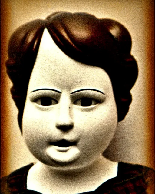 Image similar to wendy's mascot wendy thomas 1 8 9 0's photography, face in focus, realistic