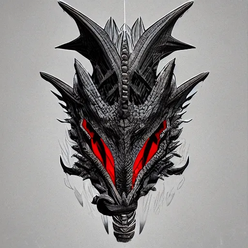 Image similar to The dragon of death, digital art, 8k