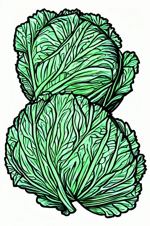 Prompt: cabbage humanoid, symmetrical, highly detailed, digital art, sharp focus, trending on art station, anime art style