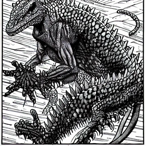 Image similar to lizard monster by q hayashida