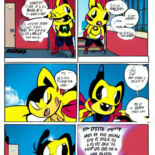 Image similar to a comic book page about sonichu, chris chan style, high resolution