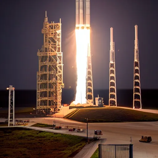 Image similar to Nighttime launch of the Space Launch System from LC-39B at Kennedy Space Center, 2025