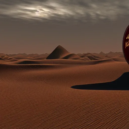 Image similar to burger king on arrakis, photorealistic, ultra detailed, 4 k, 8 k, arrakis, dune, desert planet, shai hulud, firemen