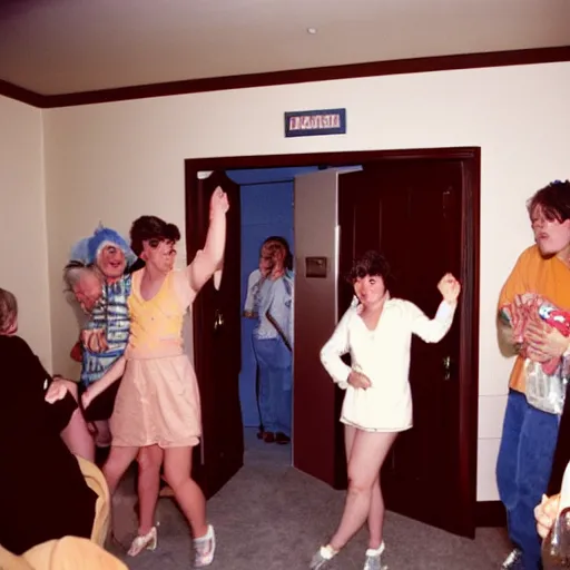 Image similar to door room party in 1 9 9 5