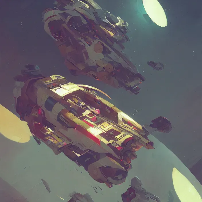 Image similar to a beautiful portrait painting of an spaceship by sergey kolesov and pascal blanche and greg rutkowski andsachin teng. in style of digital art. colorful comic, symmetry, hyper detailed. octane render. trending on artstation