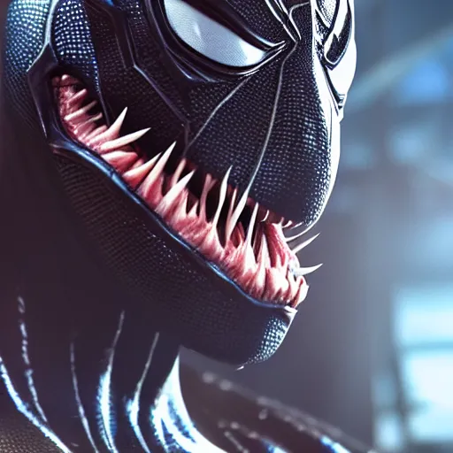 Image similar to Spiderman as venom Wolverine,muscle extremely detailed, fantastic details full face, mouth, trending on artstation, pixiv, cgsociety, hyperdetailed Unreal Engine, optimization 4k 8k ultra HD, WLOP