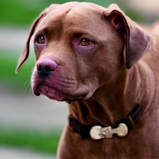 Image similar to brown pitbull with angel wings in heaven