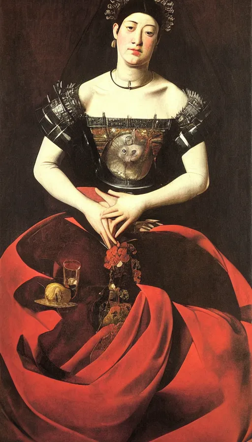 Prompt: the empress by caravaggio