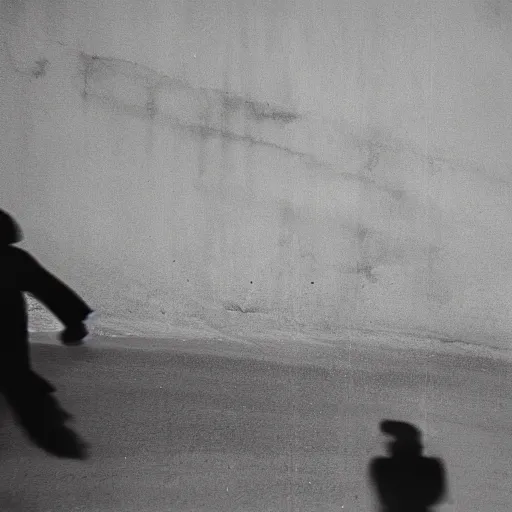 Image similar to an approaching shadow, black and white photography by fan ho, hong kong 1 9 5 4