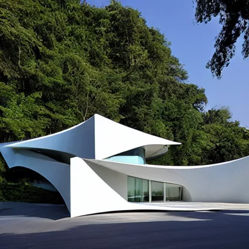 Image similar to house designed by zaha hadid