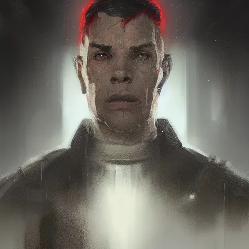 Image similar to portrait of a man by greg rutkowski, a soldier of the galactic federation wearing a gray and red tactical gear, star wars expanded universe, highly detailed portrait, digital painting, artstation, concept art, smooth, sharp foccus ilustration, artstation hq