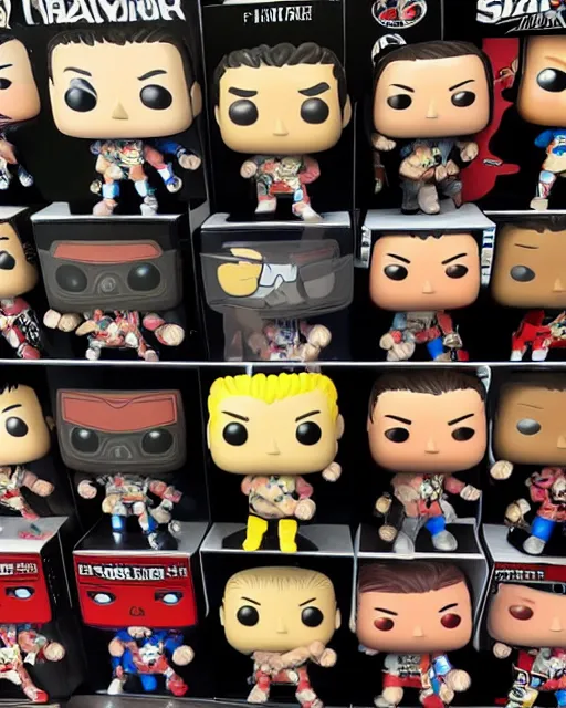 Image similar to Wrestler Funko Pop. Photographic, photography