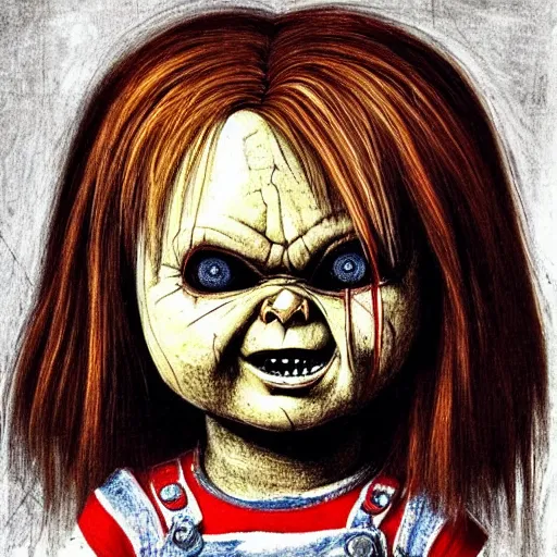 Prompt: Chucky by Leonardo DaVinci