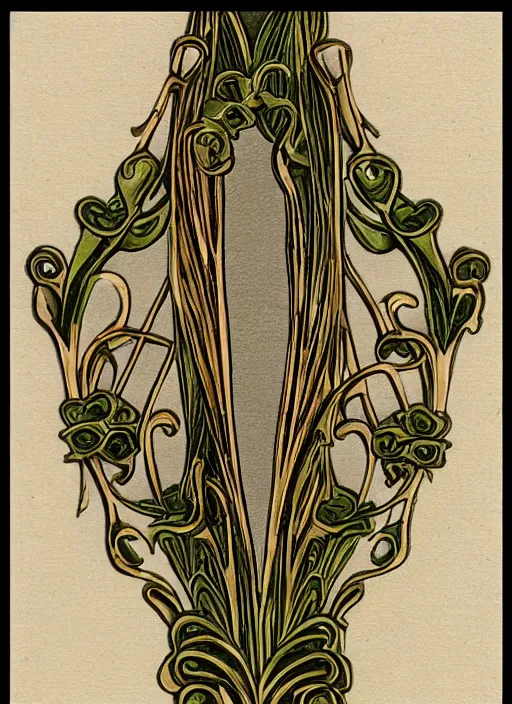 Image similar to art nouveau ornament symbolique pimpernel