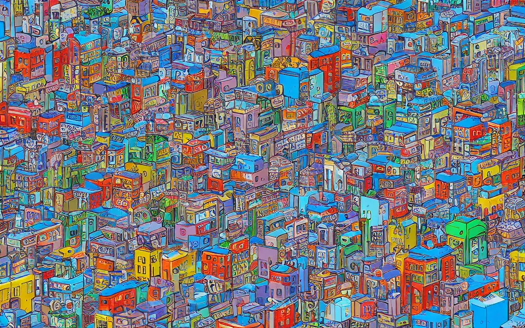 Image similar to plastic toy city potemkin fantastical cityscape, eboy pixel art, award winning digital art