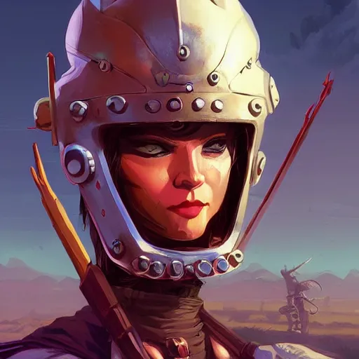 Image similar to cyberpunk viking helmet mask warrior goddess robot ninja fantasy, art gta 5 cover, official fanart behance hd artstation by jesper ejsing, by rhads, makoto shinkai and lois van baarle, ilya kuvshinov, ossdraws