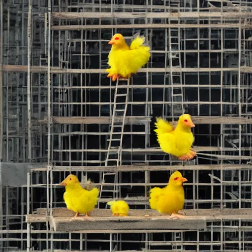 Prompt: communist baby chicks constructivism