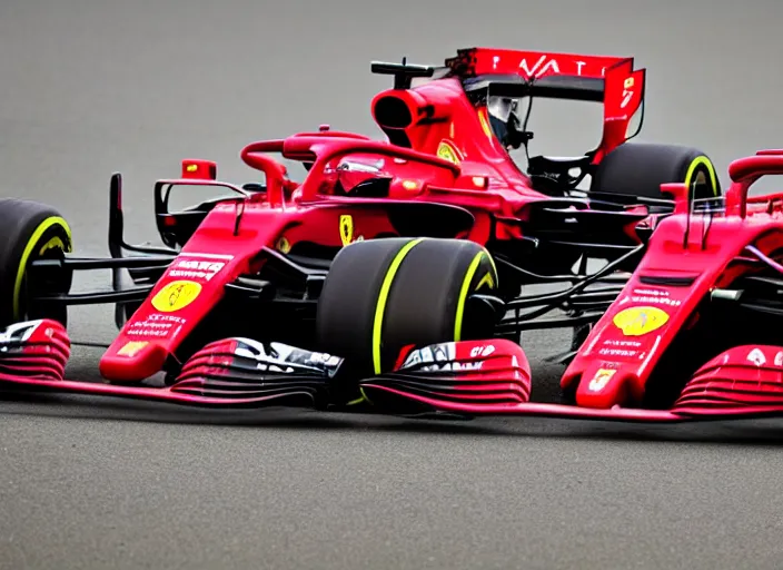 Image similar to live action photo of the 2 0 2 1 f 1 scuderia ferrari, 8 k, sports photography