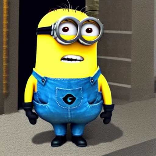 Image similar to minion from the movie the minions in idf soldier uniform