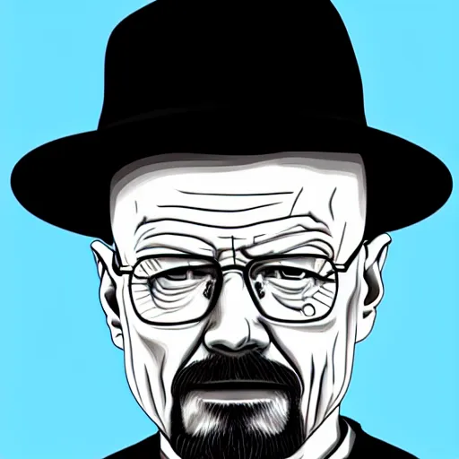 Image similar to walter white as a female, high quality digital art