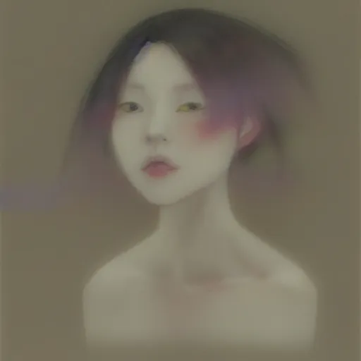 Prompt: yoshitaka amano portait of a girl