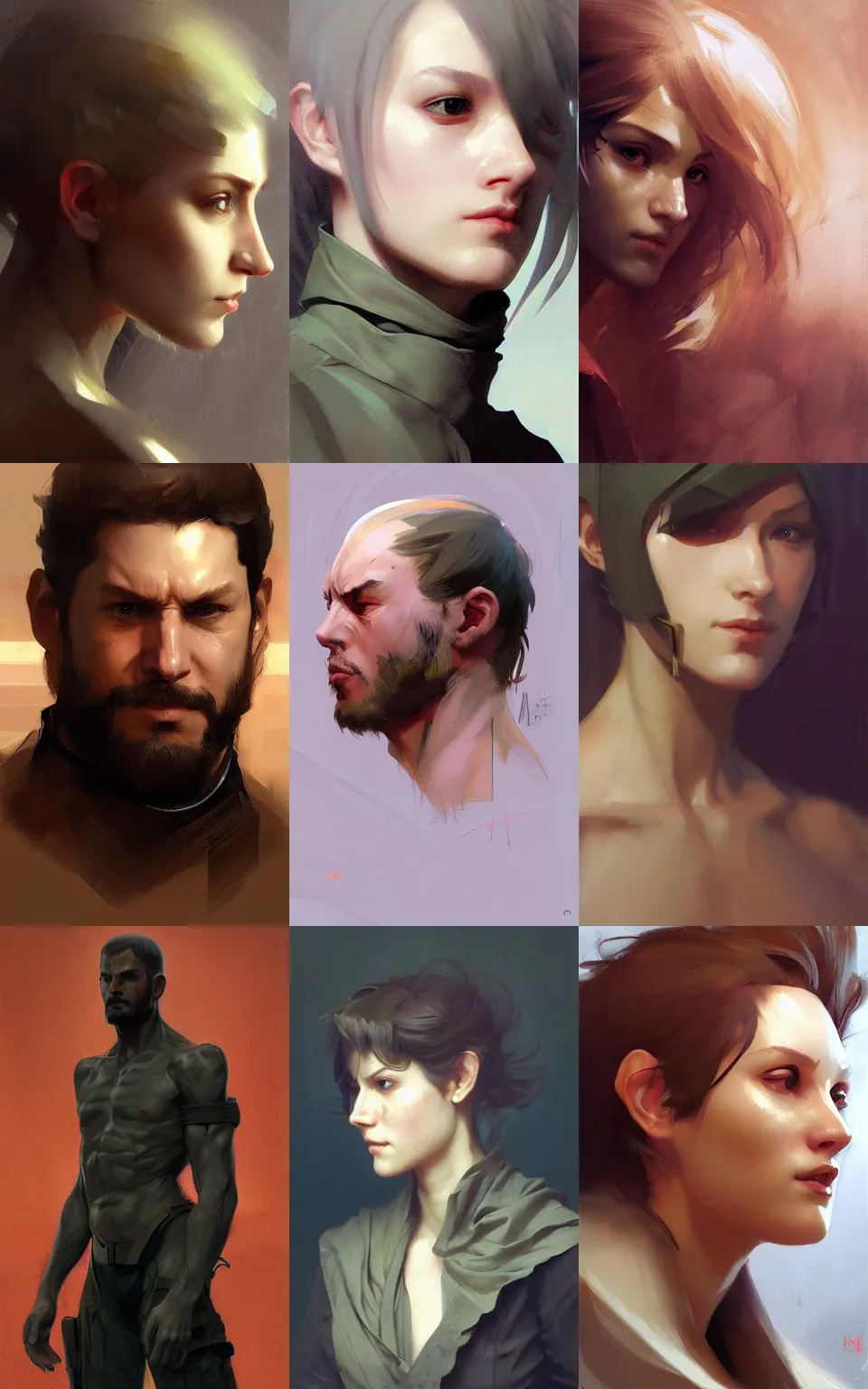 Prompt: character concept portrait, digital painting, concept art, smooth, sharp focus, illustration, from Metal Gear, by Ruan Jia and Mandy Jurgens and William-Adolphe Bouguereau, Artgerm