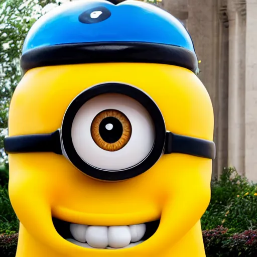 Prompt: jeff koons sculpture of a minion