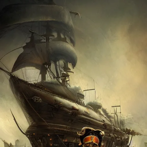 steampunk ship captain