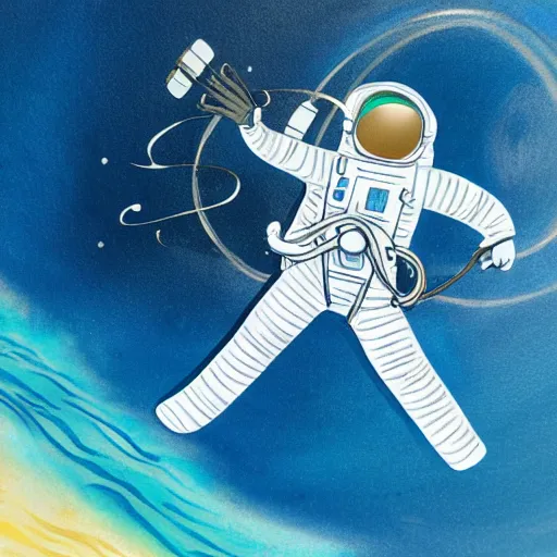 Prompt: An astronaut in the ocean, detailed